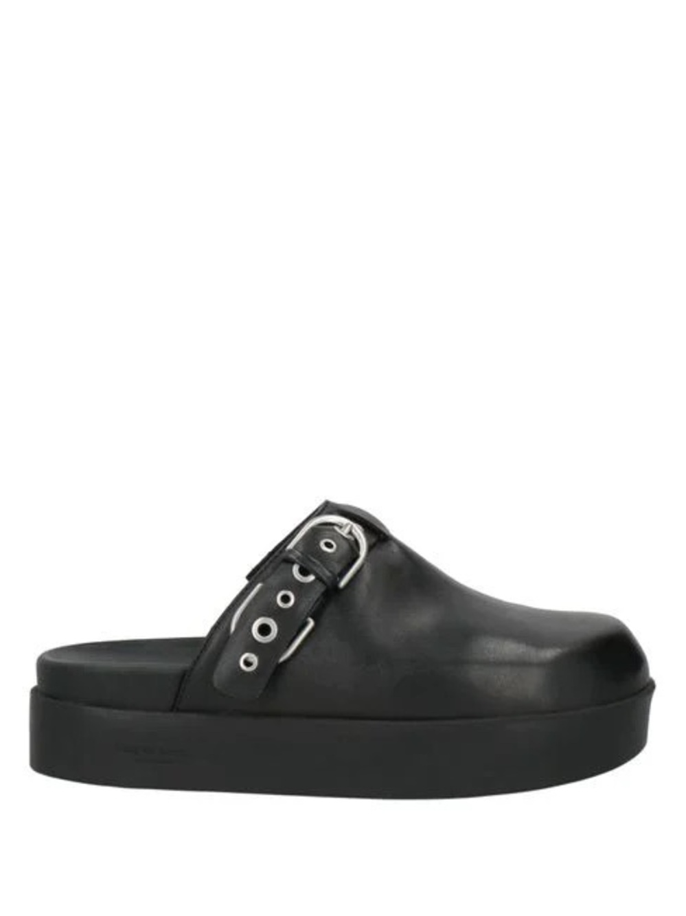 Rag & Bone Black Leather Buckle Grommet Clogs Mules Size 39 NWOT - Picture 12 of 12